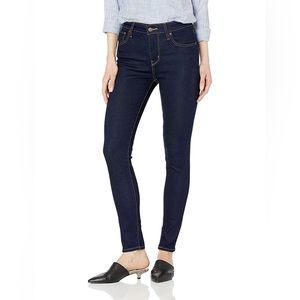NWT Levi’s 721 High Rise Skinny Jeans in “Cast Shadows” Size 26x32 Dark Blue